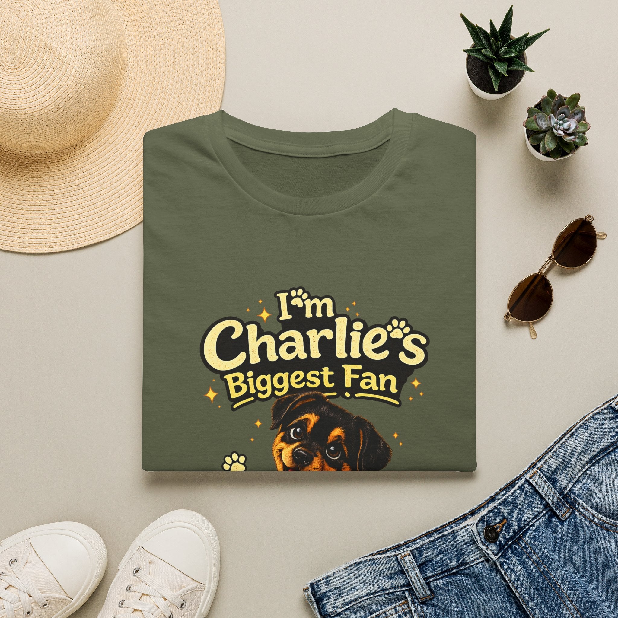 I'm Charlie's Biggest Fan™ Dog Lover T-Shirt 🐾