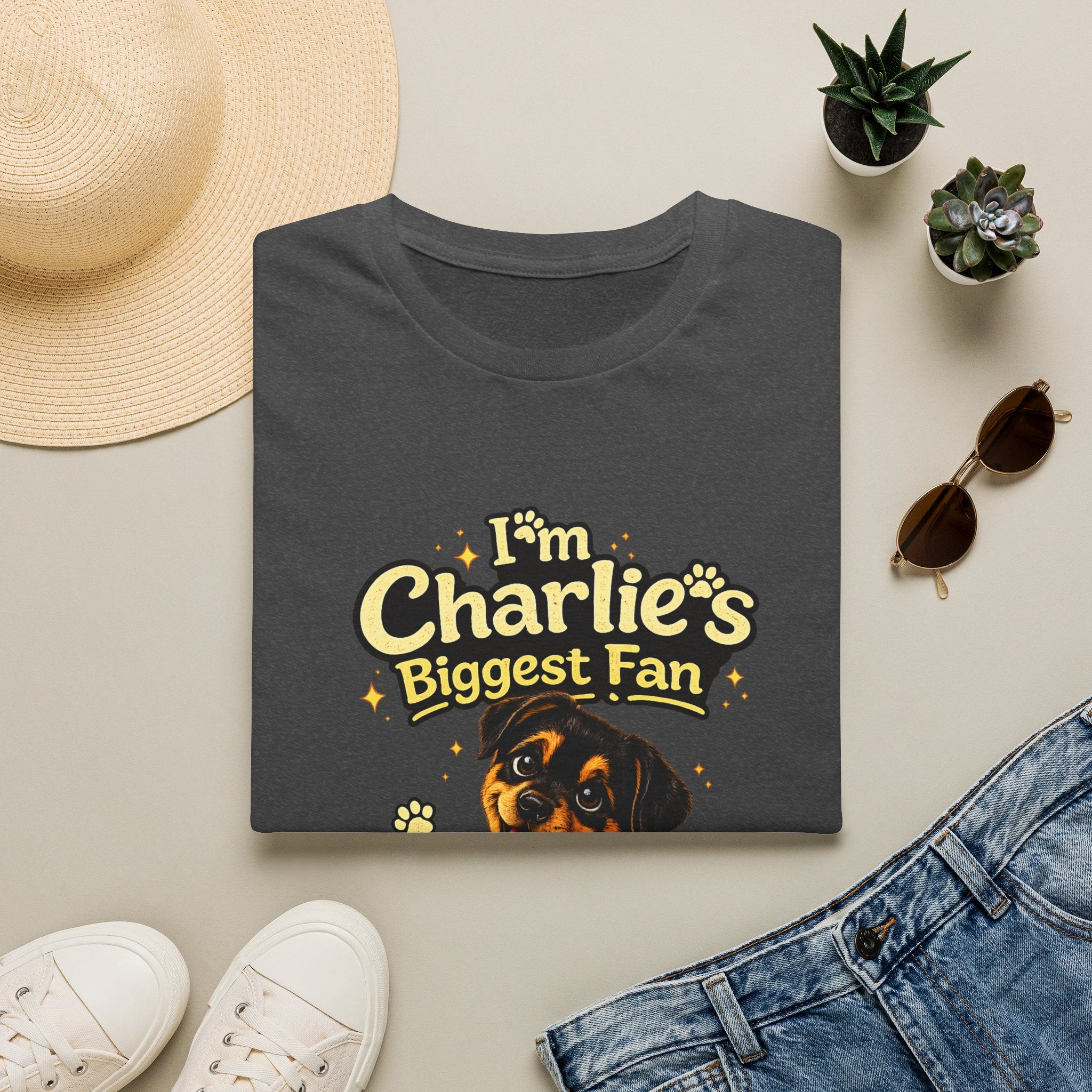 I'm Charlie's Biggest Fan™ Dog Lover T-Shirt 🐾