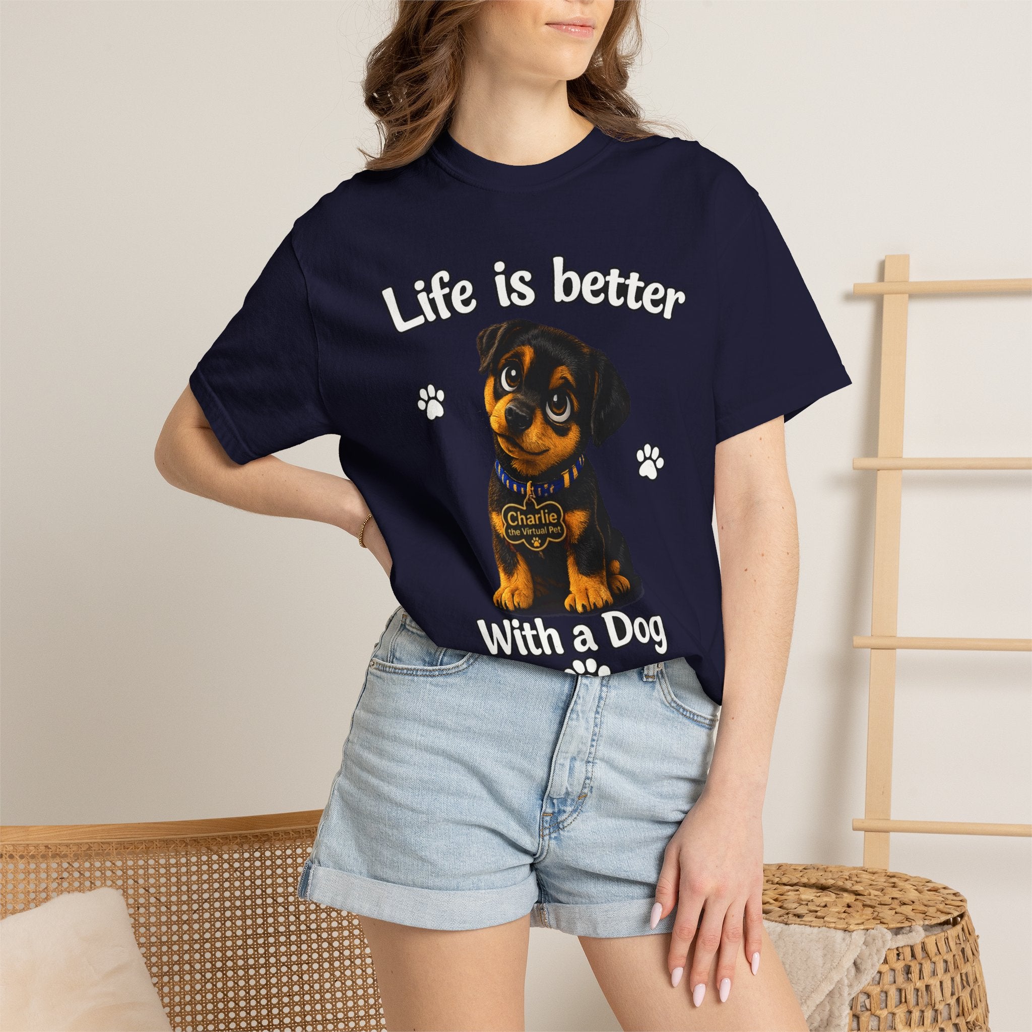 Charlie the Virtual Pet Life Is Better With a Dog Unisex Tee