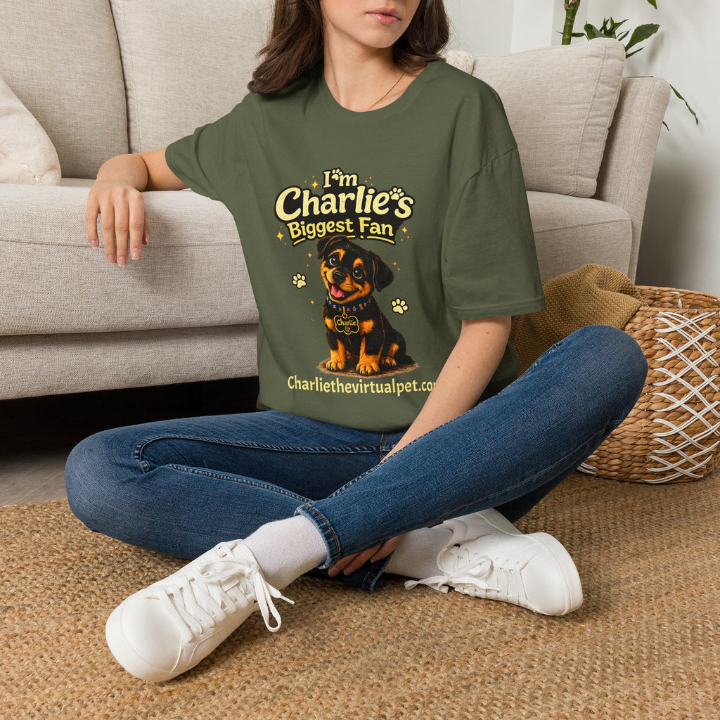 I'm Charlie's Biggest Fan™ Dog Lover T-Shirt 🐾