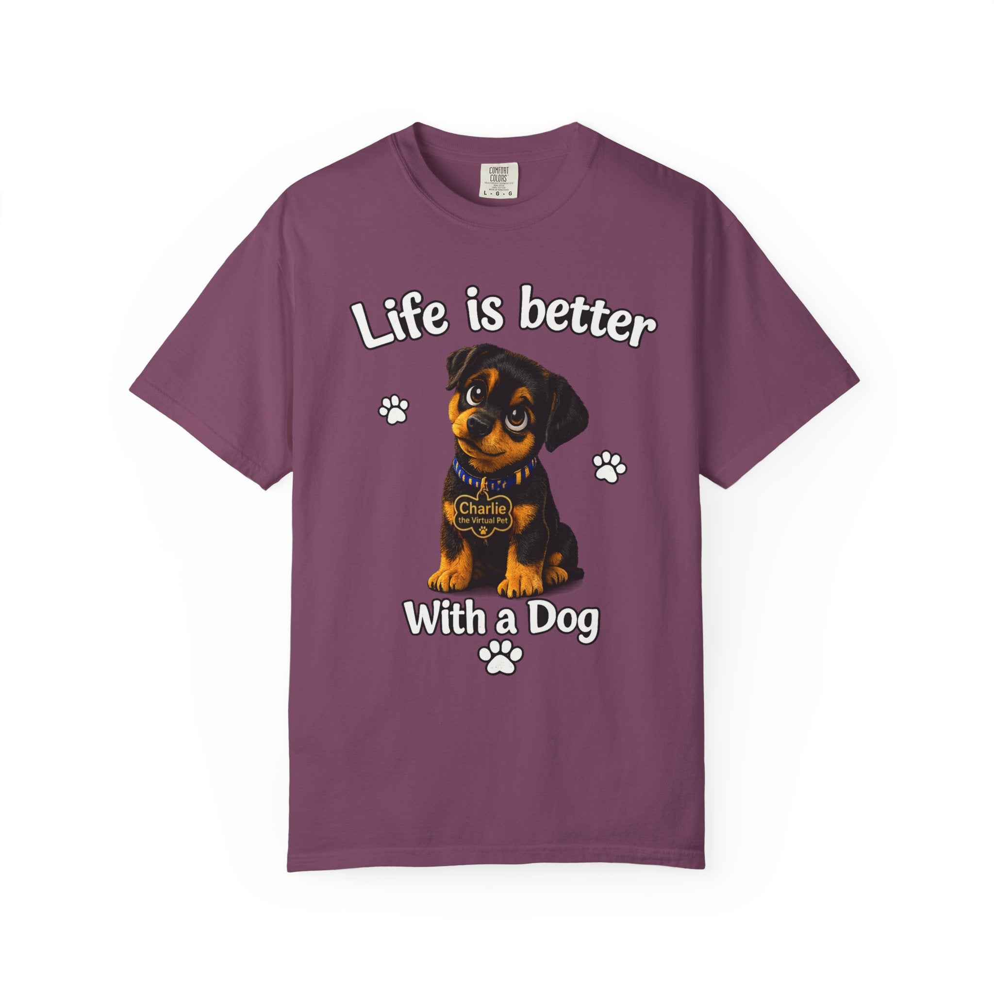 Charlie the Virtual Pet Life Is Better With a Dog Unisex Tee