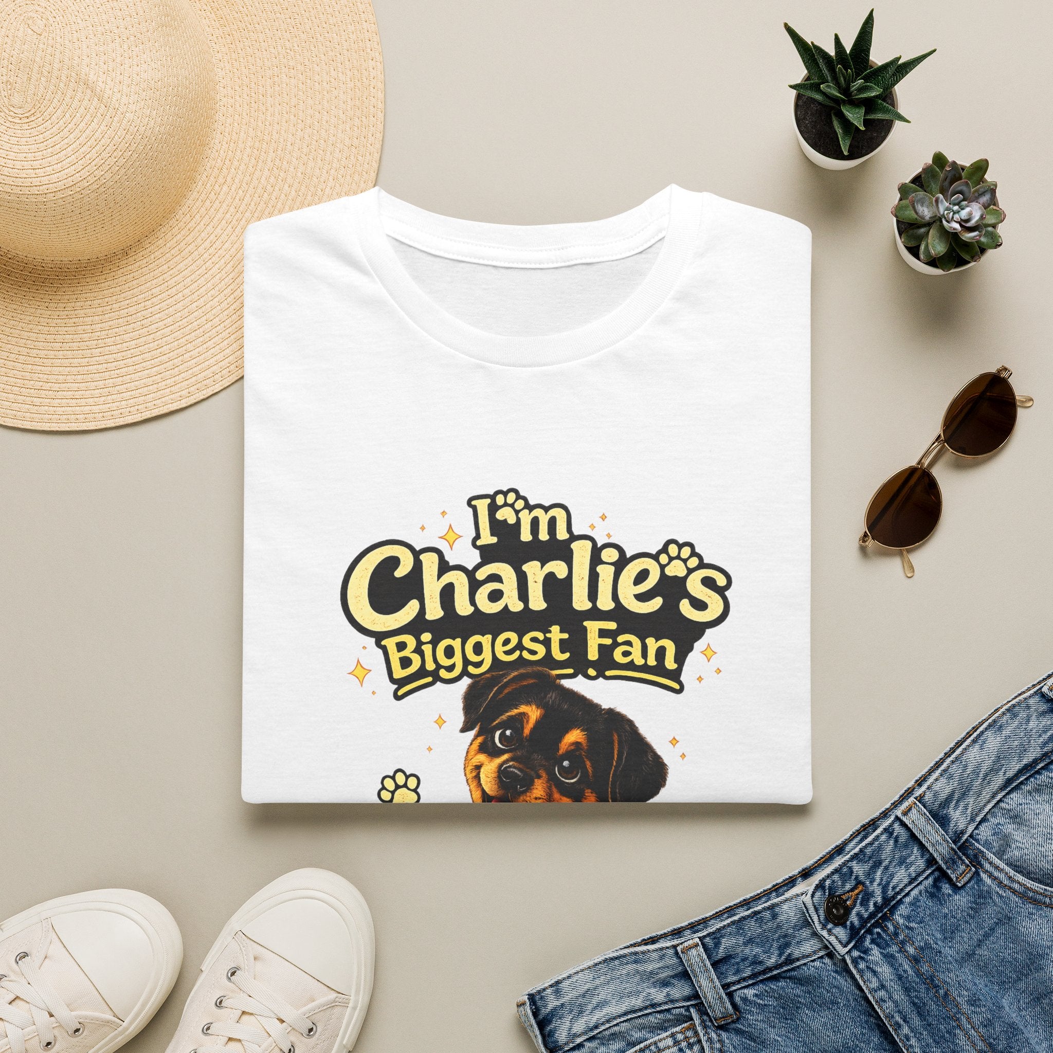 I'm Charlie's Biggest Fan™ Dog Lover T-Shirt 🐾