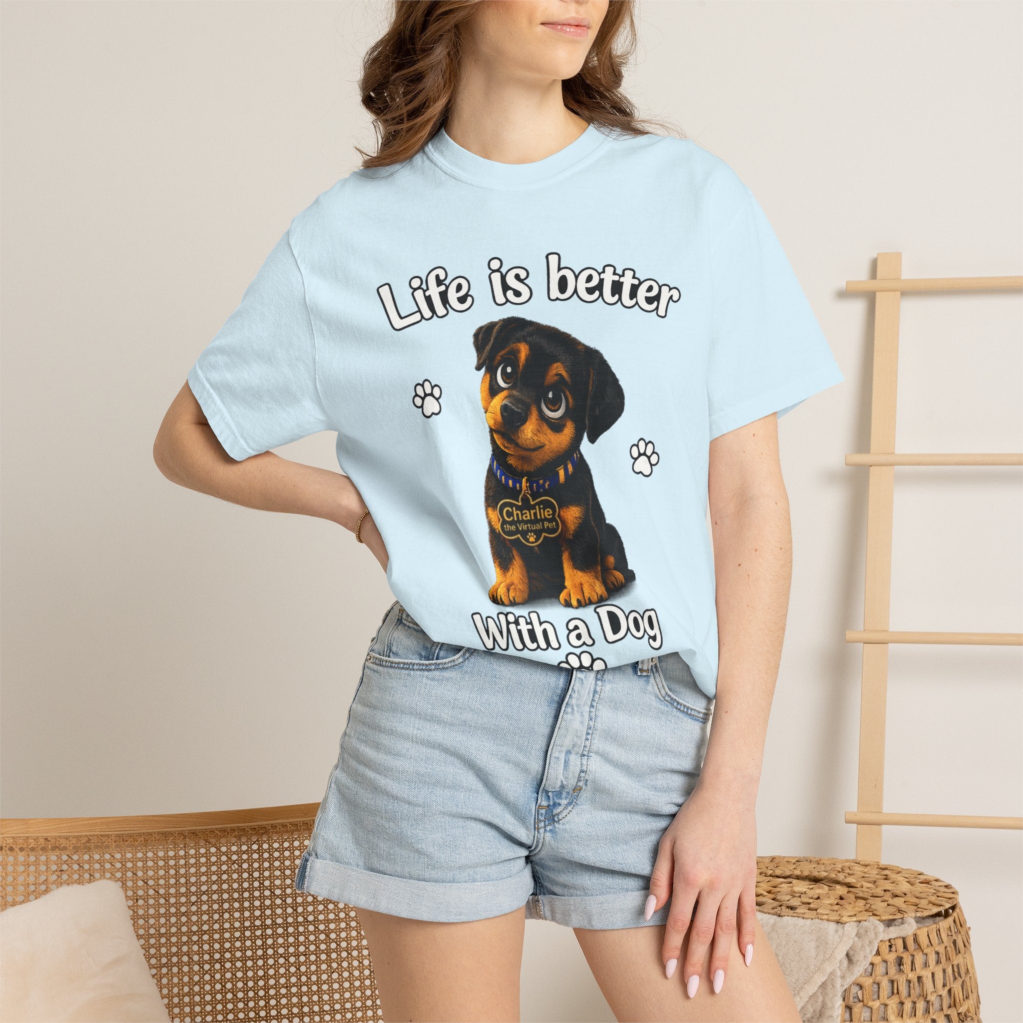 Charlie the Virtual Pet Life Is Better With a Dog Unisex Tee