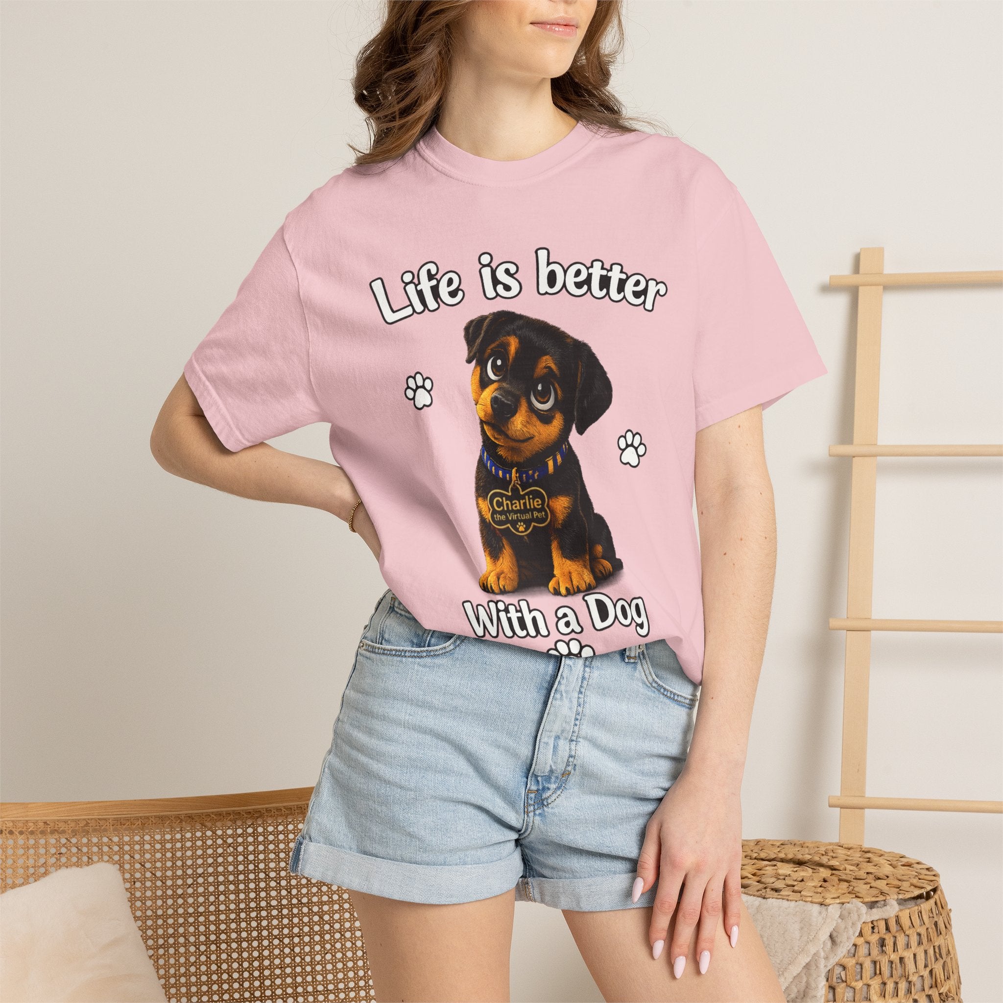 Charlie the Virtual Pet Life Is Better With a Dog Unisex Tee